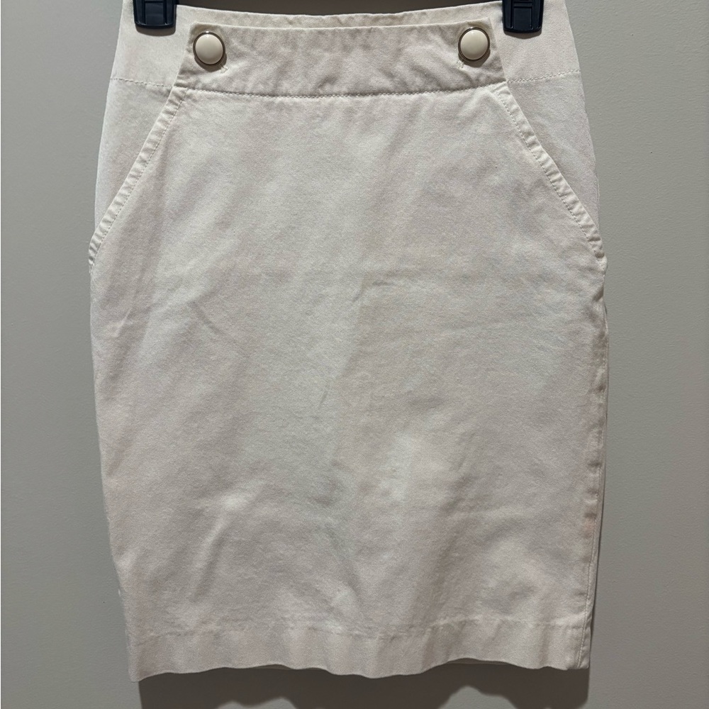 Banana Republic Cream Pencil Skirt